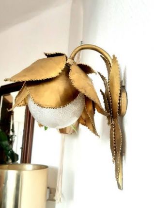 Applique fleur Maison Jansen 1960