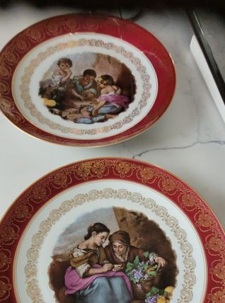 Lot 2 grandes assiettes
