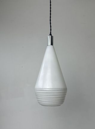 ANCIENNE SUSPENSION VINTAGE EN VERRE 