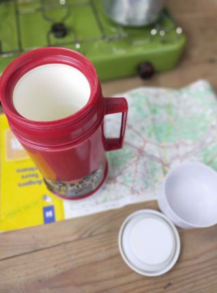 Porte aliments Thermos rouge