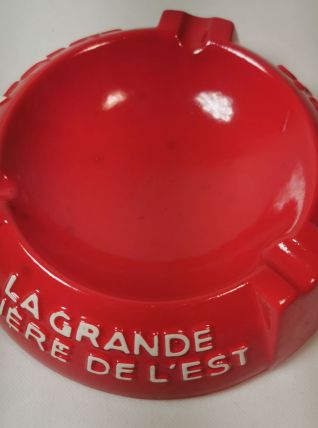Vintage Grand Cendrier SLAVIA Rouge diamètre 19 cm