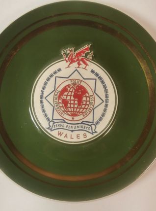 Rare Assiette Gravée International Police Association - Serv