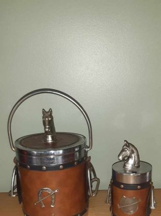 Seau a glacons et cendrier vintage