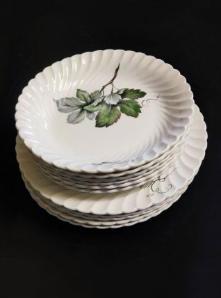 service Lunéville décor feuilles de vigne