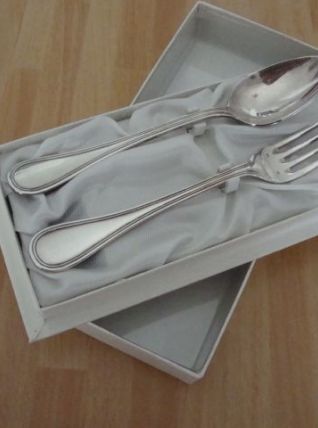 Couverts enfant métal argenté 2 poinçons 