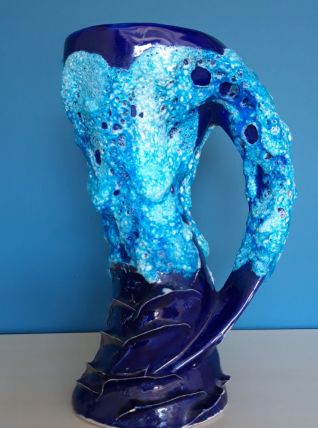 Vase en céramique fat lava Vallauris années 60/70