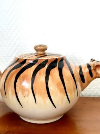 Théière céramique tigre kitsch 