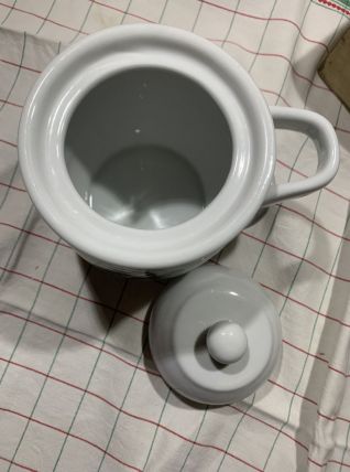 Pot pour cornichons vintage en porcelaine 