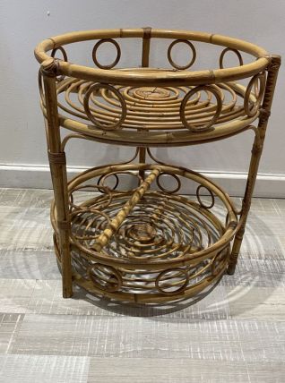 Bar en rotin années 70