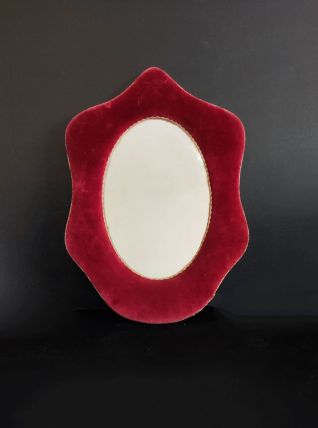miroir ovale velours