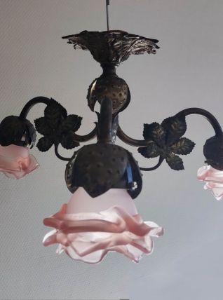 lustre 3 feux art déco