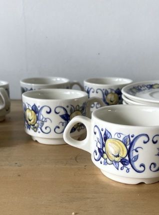 6 Tasses à café et soucoupes Villeroy et Boch Cadiz Clacques