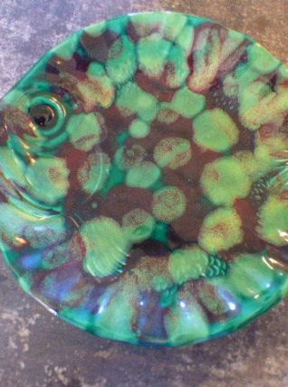 Plat Forme  poisson Vallauris vintage