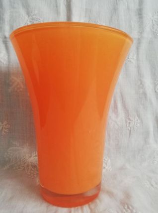 Vase verre orange 70
