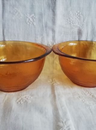 2 bols à oreilles effet givré 