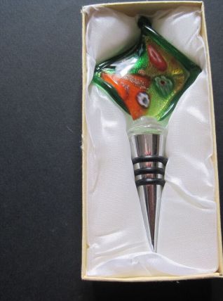 Vintage Italien Verre De Murano fdécanteur bouchon 