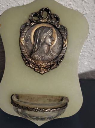 ancien bénitier Rosa Mystica ,début 20ème 