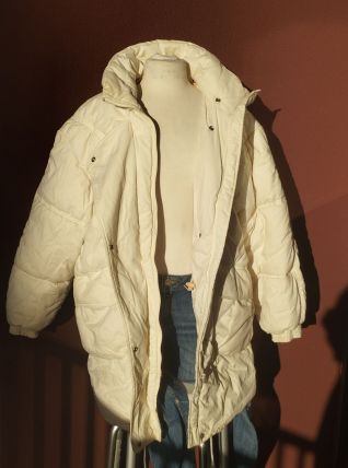 Doudoune rembourrée oversize 3/4 vintage providence . Crème
