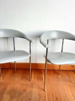 Paire de chaises P40 Vegni et Gualtierotti, 1980