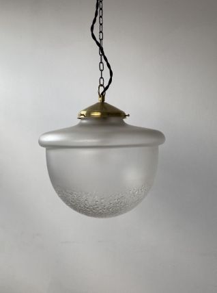 ANCIENNE SUSPENSION DEMI-BOULE ART-DECO