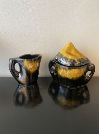 Sucrier et pot à lait Vintage de Vallauris