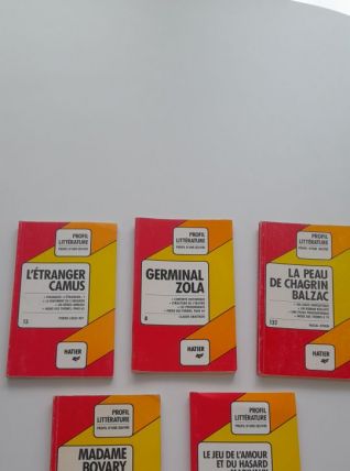 Lot de 5 livres Profil littérature 