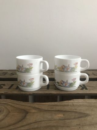 4 tasses à café arcopal