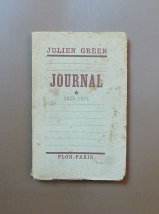 Journal- Tome 1- 1928-1934-  Julien Green- Librairie Plon   