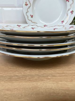 Set de 6 assiettes creuses en porcelaine