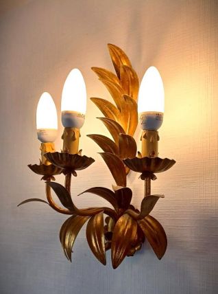 Applique italienne vintage florentine dorée 1970