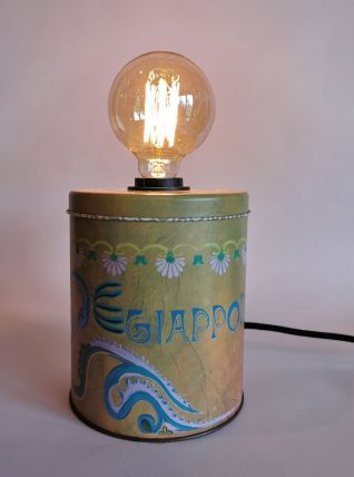 Lampe vintage chevet salon bureau boîte en fer Giappone