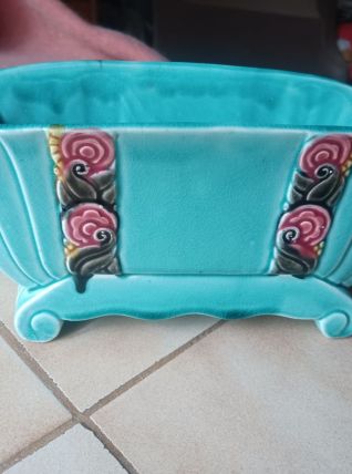 JOLIE JARDINIÈRE A DECOR DE FLEURS ART DECO