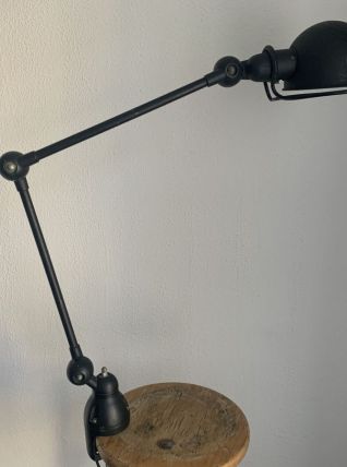 Lampe vintage 1980 Jielde 2 bras noire mat d'origine - 100 c