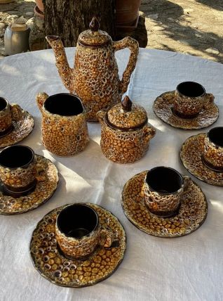 Service à café émaux miel