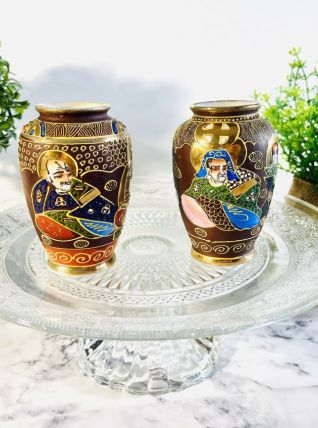 Deux petits vase Satsuma Japonais 