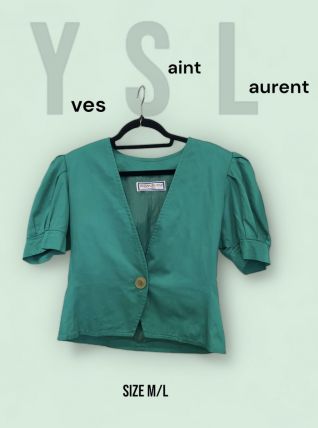 Blouse vintage yves saint laurent verte 