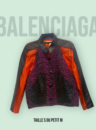 Veste vintage rare Balenciaga colorée