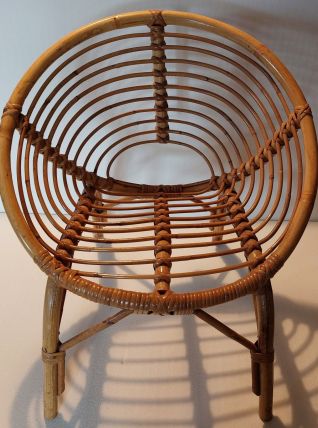 fauteuil en rotin enfant