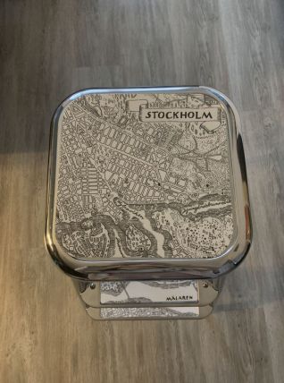 Tabouret classique Suédois. Motif Stockholm.