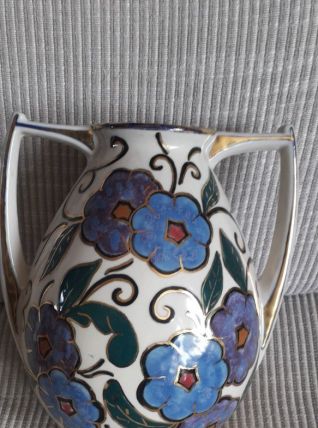 Vase vintage en céramique signé Alpho 