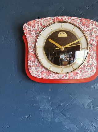 Horloge formica vintage pendule silencieuse FFR Morbier