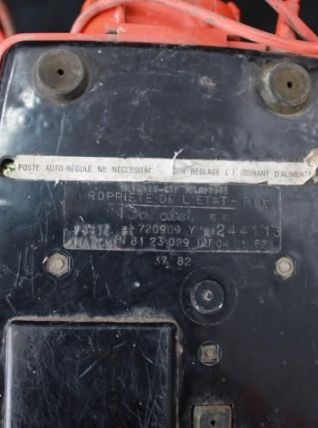 Téléphone vintage C-SELF Thomson orange 