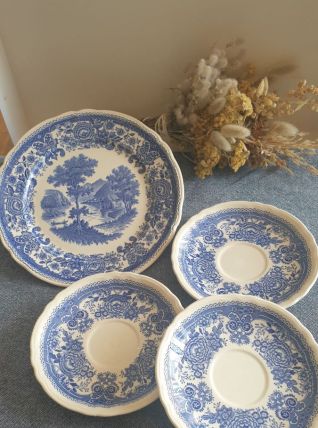 Ensemble porcelaine Burgenland bleu