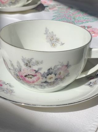 Lot de 2 belles tasses et sous tasses Bloch &amp; Co EICHWALD