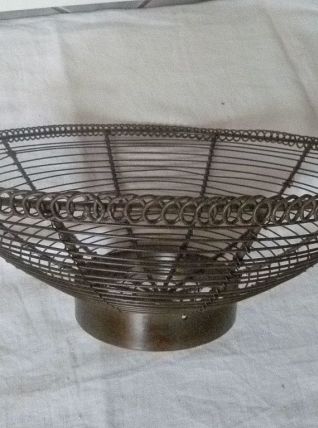 Corbeille a fruits en fil métal , vintage