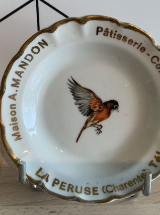 Cendrier en porcelaine de Limoges