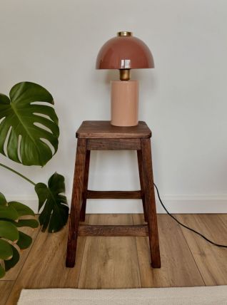 Table d’appoint tabouret de peintre bois massif rénové