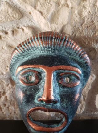 Masque mural vintage tragédie grecque