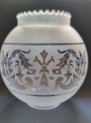 Globe en verre satiné