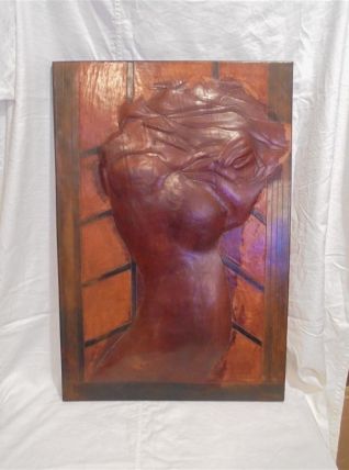 Tableau en cuir - Femme nue